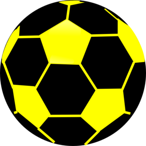 Black And Yellow Soccer Ball clip art - vector clip art online ...