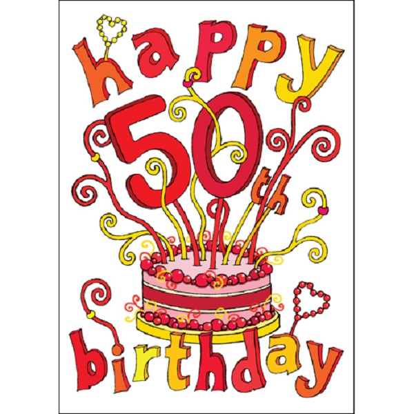 Printable Happy 50th Birthday Card Printable Cards