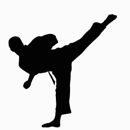 Karate Silhouette Decal, sport decals, spirit decals, sport spirit ...