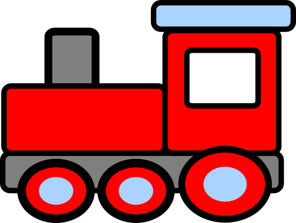 Train Clip Art A Blue Clipart