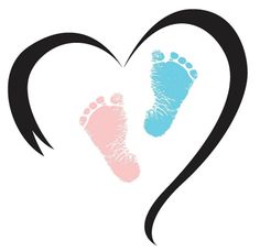 Footprints In A Heart - ClipArt Best