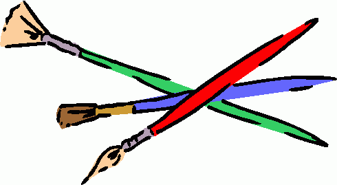 Art paint brushes clipart