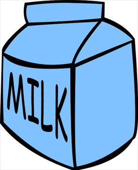 Clipart of a milk carton