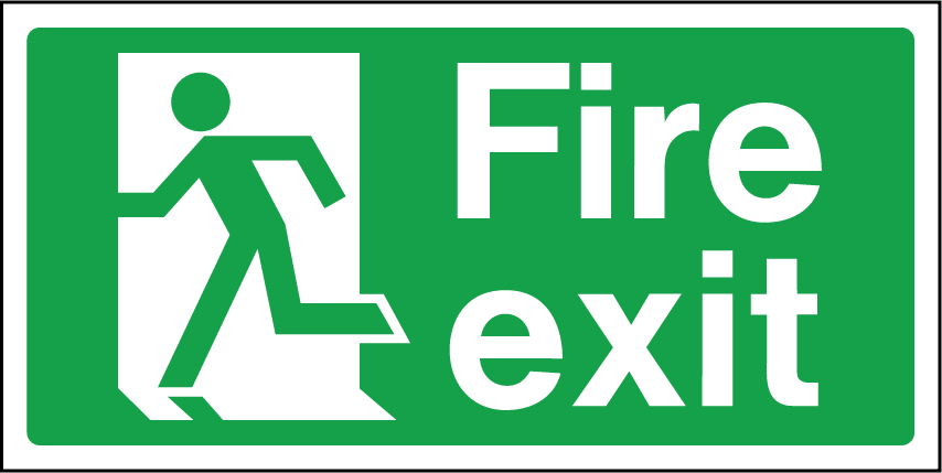 Fire exit clipart