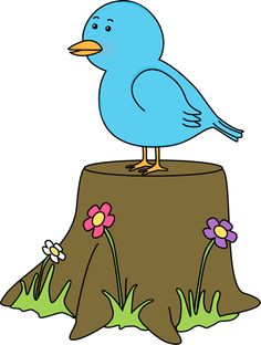 Bird in a tree clipart