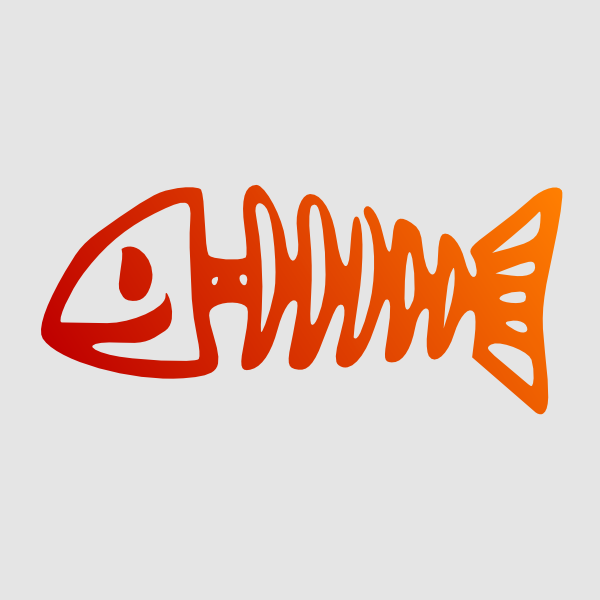 Happy Fish Bone Clip Art - vector clip art online ...