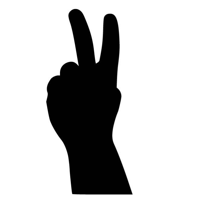 PEACE SIGN SILHOUETTE - Download at Vectorportal