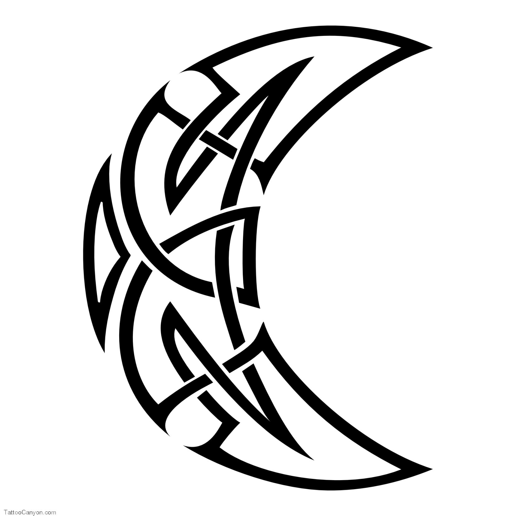 Maori Crescent Moon Tattoo Design | Fresh 2017 Tattoos Ideas