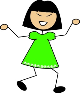 Asian Girl Clipart Image - Cartoon Asian Girl Running