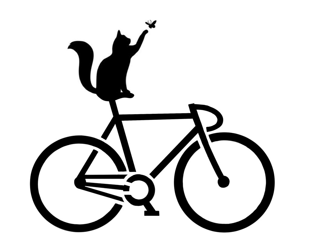 DeviantArt: More Like Cat on a Bike Stencil by barnzdundas