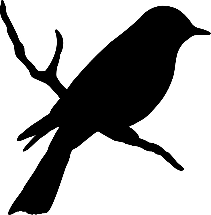 Cutout bird silhouette flying clipart