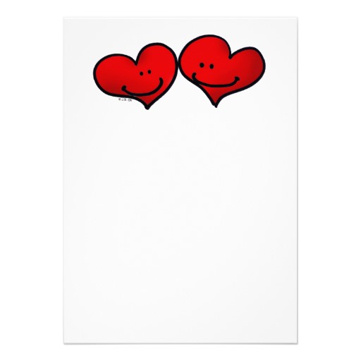 Two harts in love announcements from Zazzle.