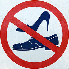 No Shoes Sign