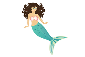 Download Free Mermaid Stencil Vectors - VectorFreak.