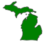 Michigan Outline for Classroom / Therapy Use - Great Michigan Clipart