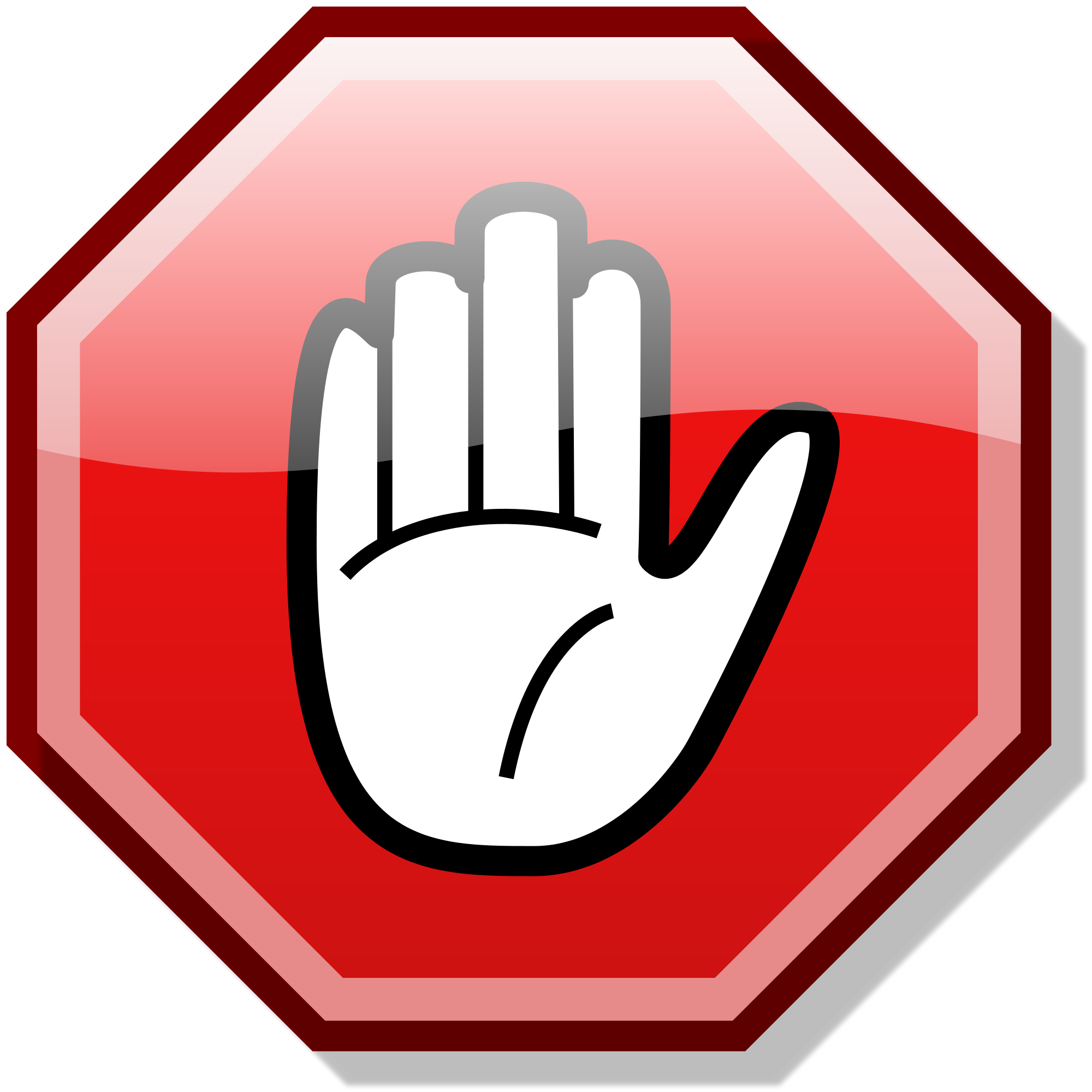 Hand Stop Sign Clipart