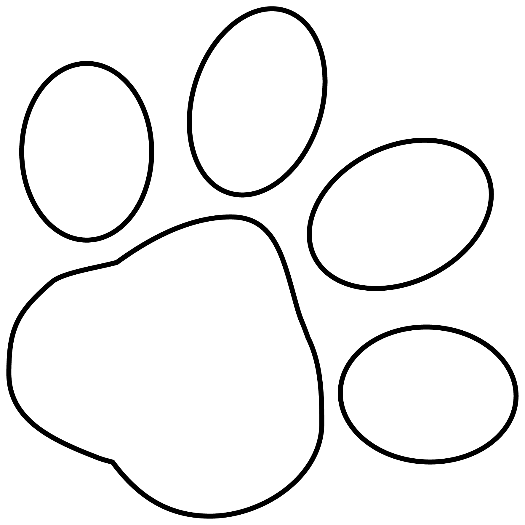 White Paw Print