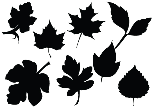 Fall leaf silhouette clipart