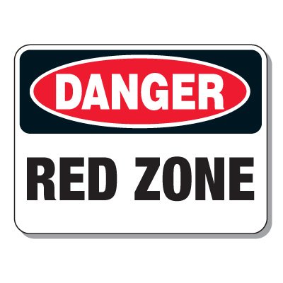 Haulage Signs - Danger Red Zone, Safety Compliance | Seton