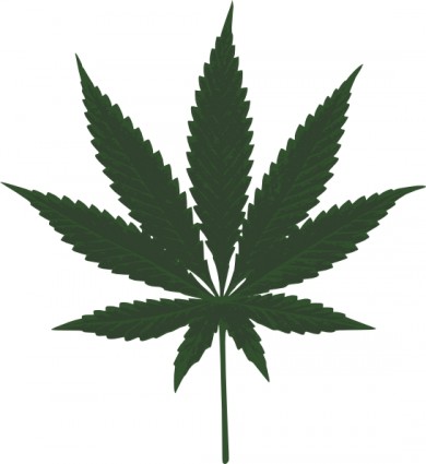 Orange Marijuana Leaf Clipart