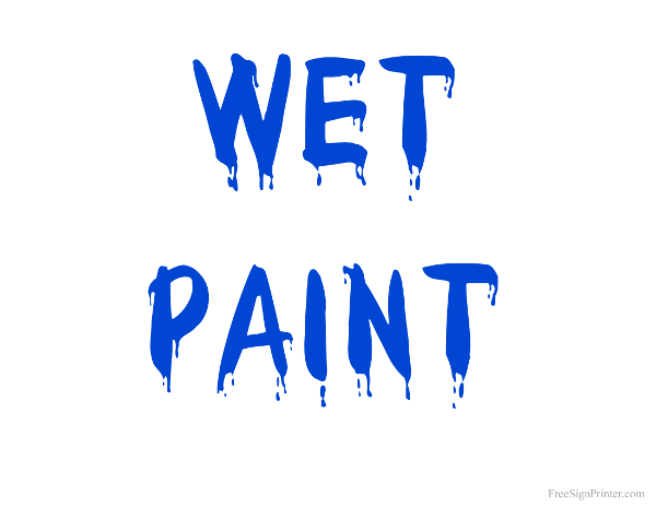 Wet paint clip art