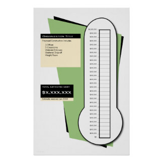 Fundraising Thermometer Posters | Zazzle