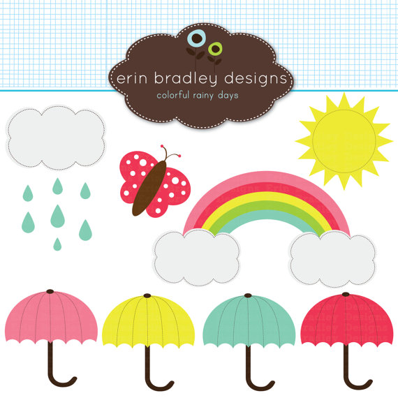 Pink Raindrops Clipart