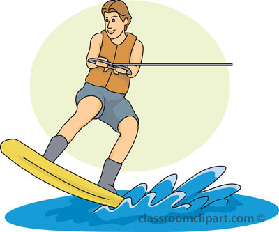Water ski clipart