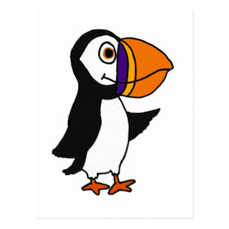 Cartoon Puffin Postcards | Zazzle