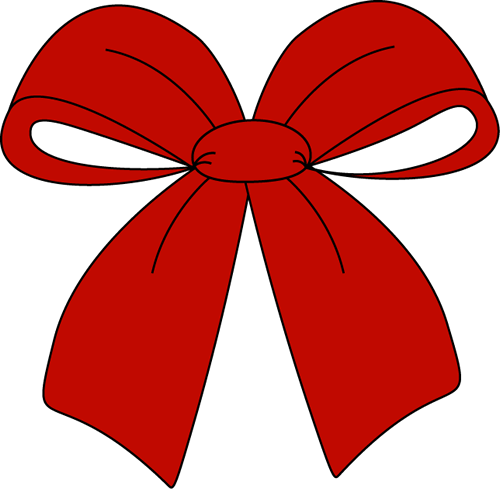 Christmas red ribbon clip art
