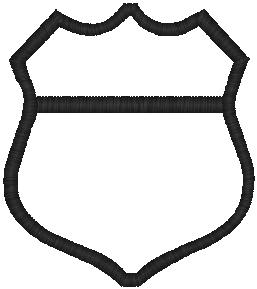 Police badge outline clipart