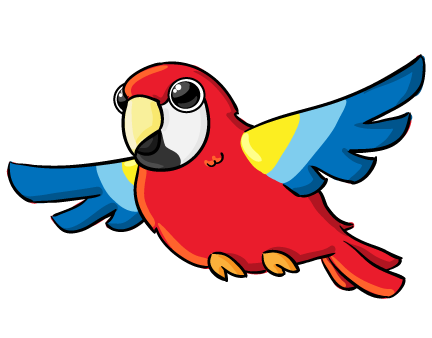 Flying Parrot Clip Art - ClipArt Best