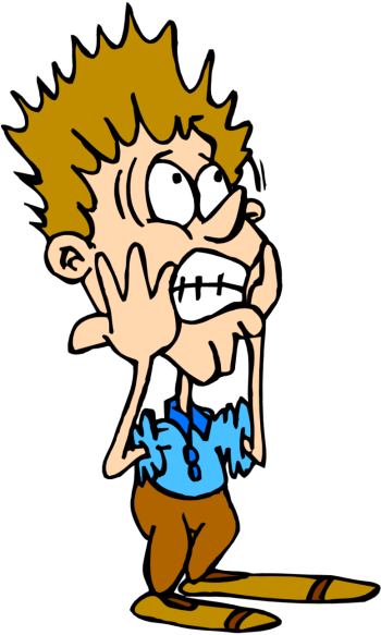 Clipart scared person