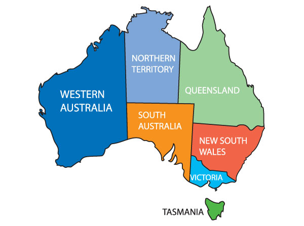 Clipart map of australia