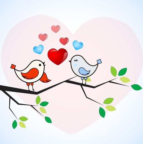 1000+ images about vector birds | Love birds, Free ...