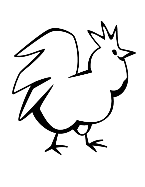 Chicken Line Drawing Clipart - Free to use Clip Art Resource