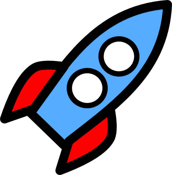 Blue Cartoon Rocket - ClipArt Best