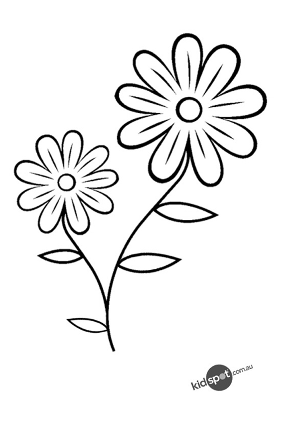 Free Online Flower Colouring Page