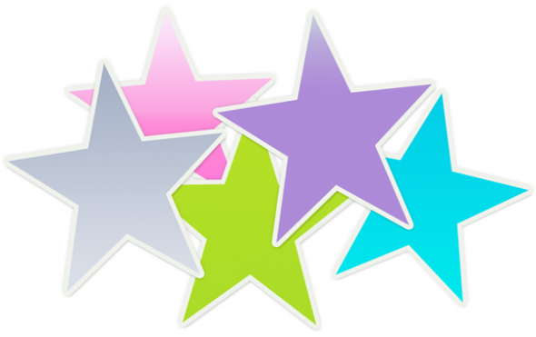 Shining star clipart with transparent background