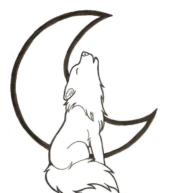 Simple Wolf Drawings Clipart - Free to use Clip Art Resource