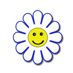 Smiley face daisy clipart image - Clipartix