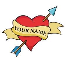 Tattoo Heart With Name - ClipArt Best