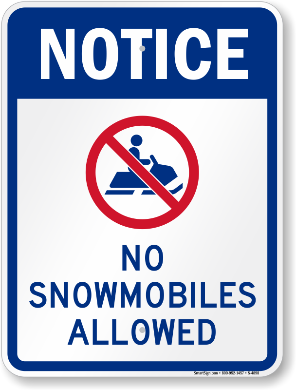 Snowmobile, ATV Crossing Signs