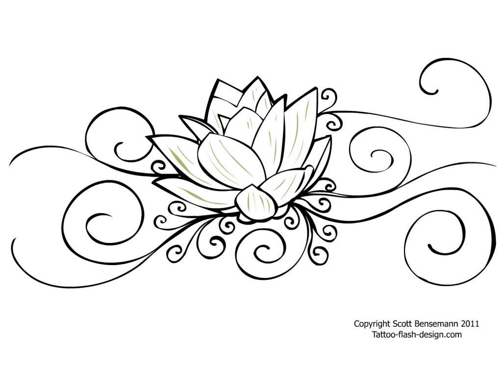 Flower Tattoo Outline Designs Japanese Lotus Flower Tattoo Designs ...