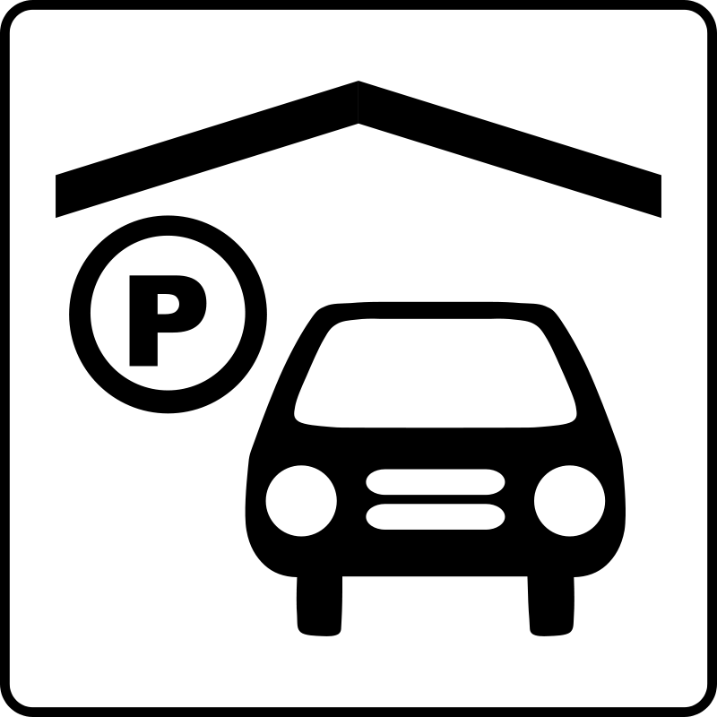 Clipart - Hotel Icon Has Indoor Parking