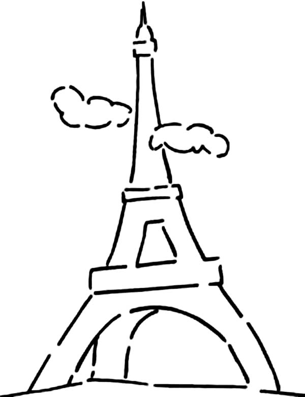 Eiffel Tower Clip Art | Jos Gandos Coloring Pages For Kids