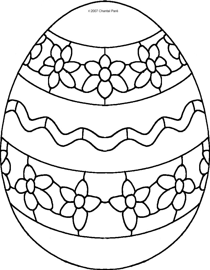 Easter Egg To Colour - ClipArt Best