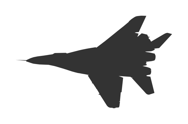 5 Fighter Plane Top View Silhouette Vector (EPS, SVG) | OnlyGFX.com