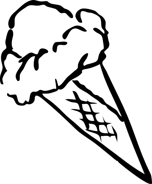 Ice Cream Clipart Black And White - Free Clipart ...