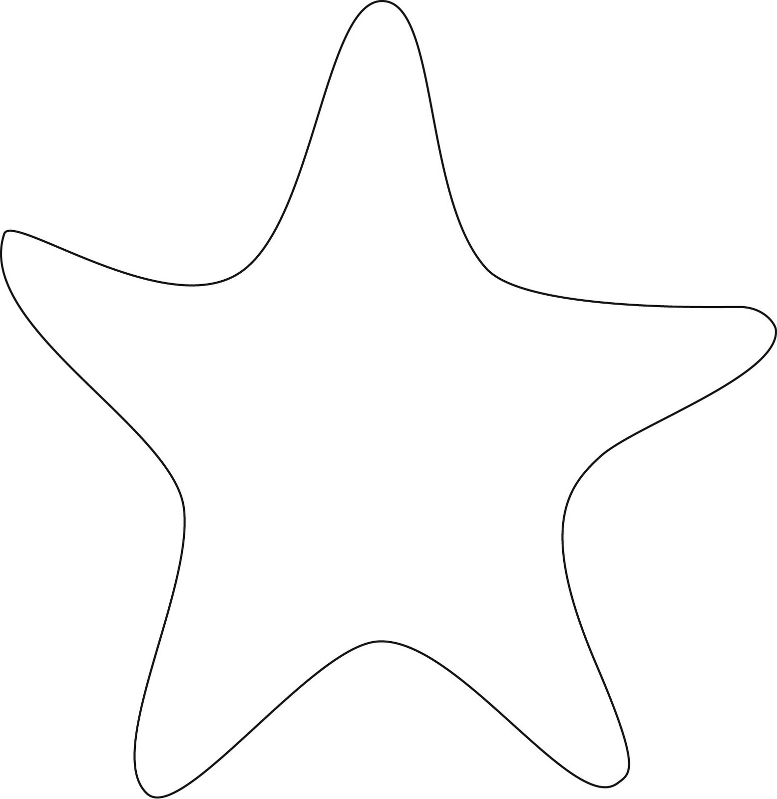 Large printable starfish template